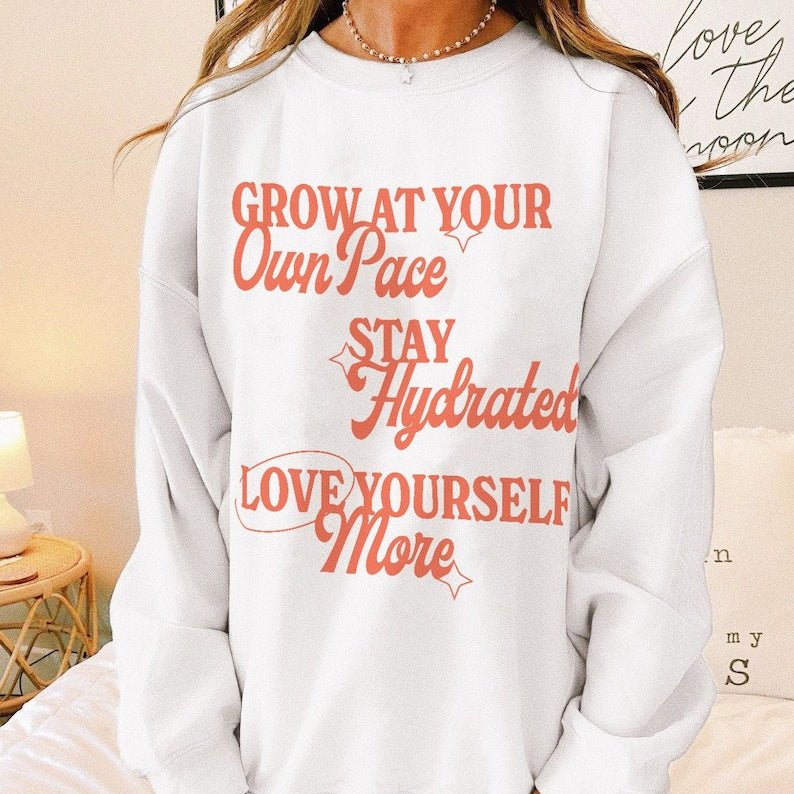 'Self Affirmations' Sweatshirt - Sweatshirts & Hoodies - Kinder Planet Company