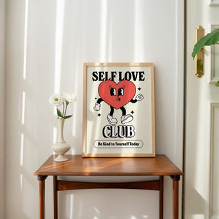 'Self Love Club' Character Print - Art Prints - Kinder Planet Company