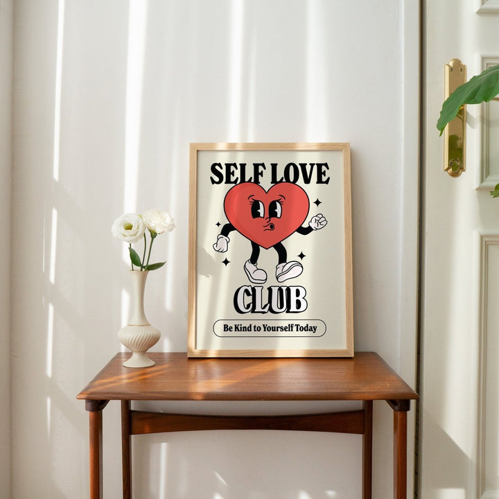 'Self Love Club' Character Print - Art Prints - Kinder Planet Company