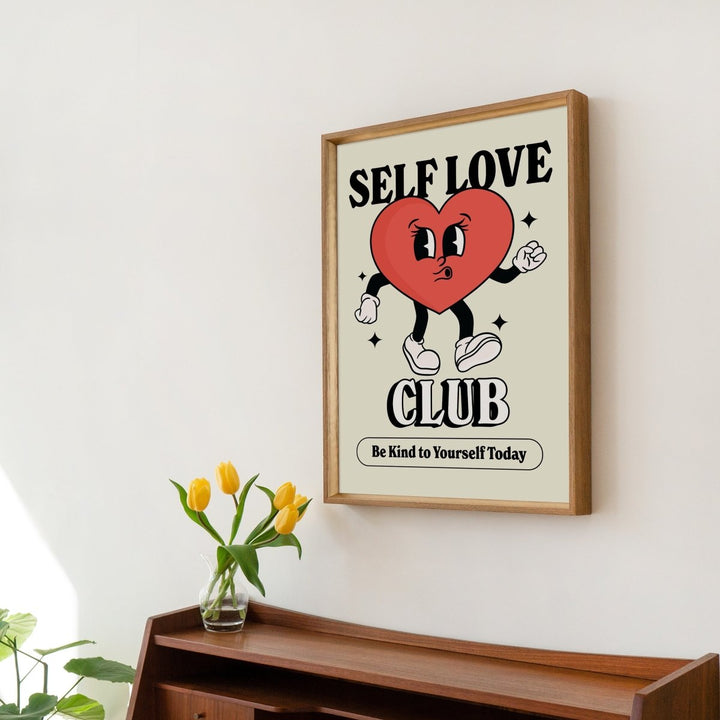 'Self Love Club' Character Print - Art Prints - Kinder Planet Company