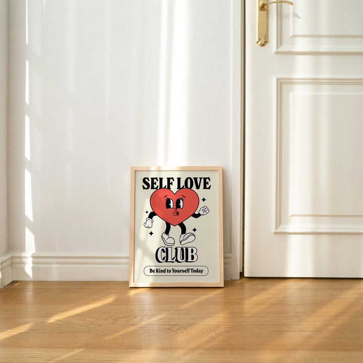 'Self Love Club' Character Print - Art Prints - Kinder Planet Company