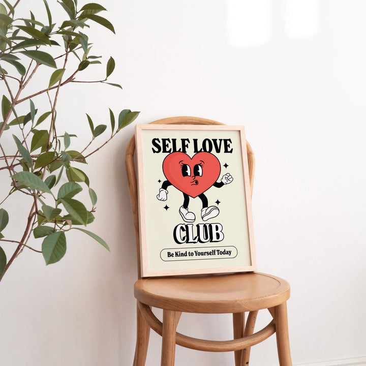 'Self Love Club' Character Print - Art Prints - Kinder Planet Company