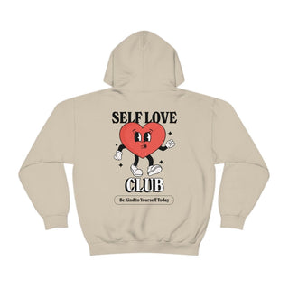 'Self Love Club' Retro Hoodie - Sweatshirts & Hoodies - Kinder Planet Company