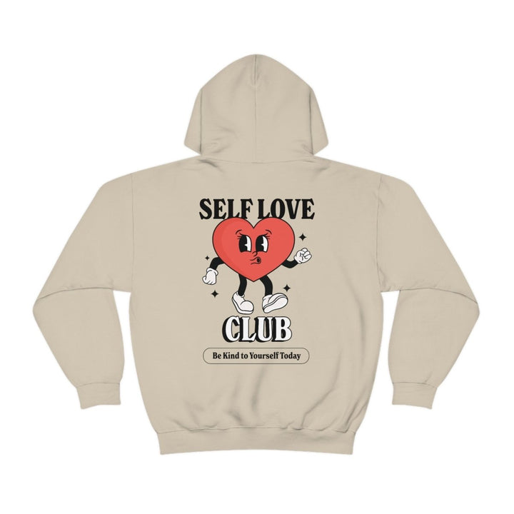 'Self Love Club' Retro Hoodie - Sweatshirts & Hoodies - Kinder Planet Company