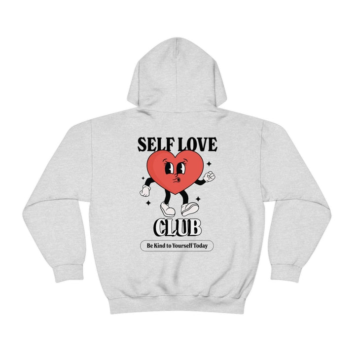 'Self Love Club' Retro Hoodie - Sweatshirts & Hoodies - Kinder Planet Company