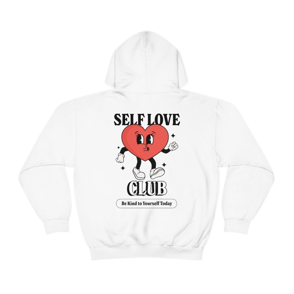 'Self Love Club' Retro Hoodie - Sweatshirts & Hoodies - Kinder Planet Company