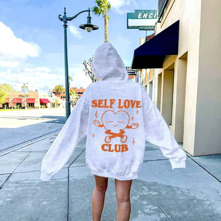 'Self Love Club' Trendy Woman Hoodie - Sweatshirts & Hoodies - Kinder Planet Company