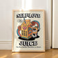 'Self Love Juice' Groovy Wall Print - Art Prints - Kinder Planet Company