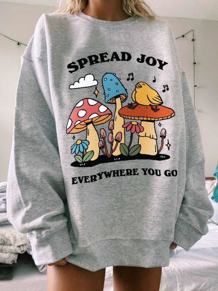 'Spead Joy' Coloful Groovy Sweatshirt - Sweatshirts & Hoodies - Kinder Planet Company