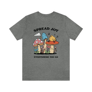'Spread Joy' Colorful Mushroom Bird Tshirt - T-shirts - Kinder Planet Company