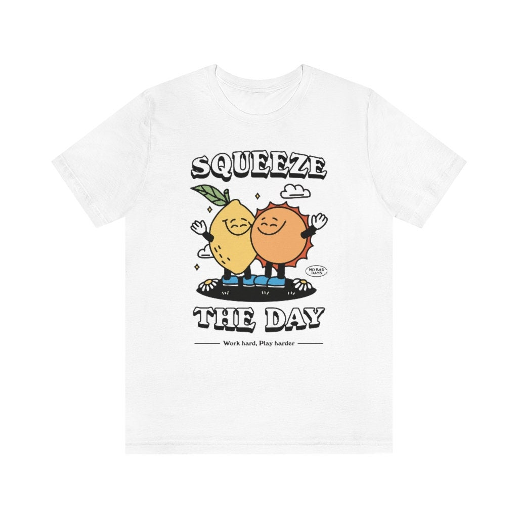 'Squeeze The Day' Retro Graphic Tshirt - T-shirts - Kinder Planet Company