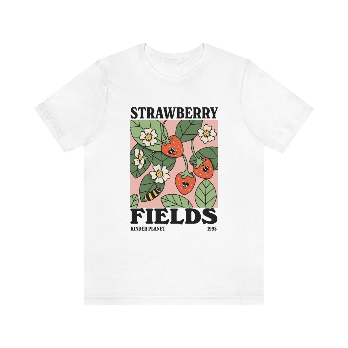 'Strawberry Fields' Botanical Spring Tshirt - T-shirts - Kinder Planet Company