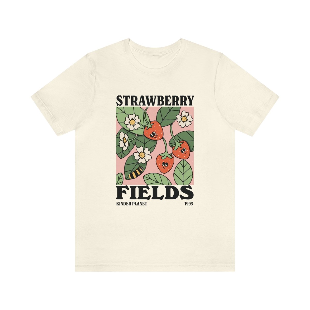 'Strawberry Fields' Botanical Spring Tshirt - T-shirts - Kinder Planet Company