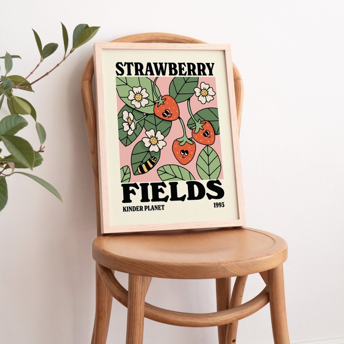 'Strawberry Fields' Cottagecore Print - Art Prints - Kinder Planet Company