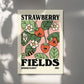 'Strawberry Fields' Cottagecore Print - Art Prints - Kinder Planet Company