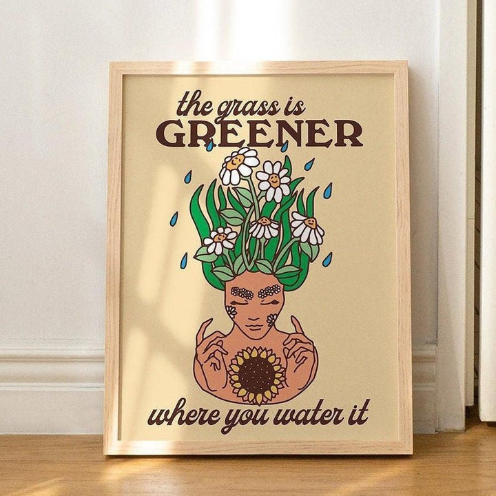 'The Grass Is Greener' Print - Art Prints - Kinder Planet Company