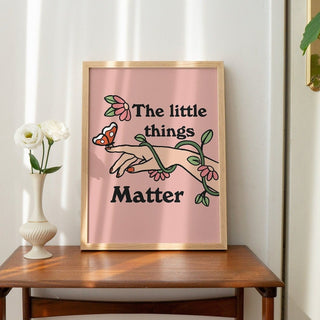 'The Little Things' Pink Butterfly Print - Art Prints - Kinder Planet Company