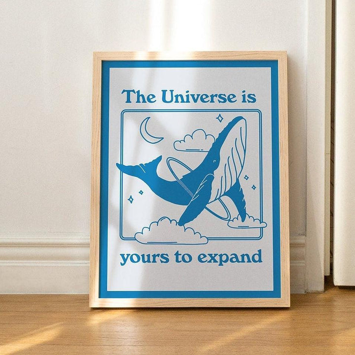 'The Universe Is Yours' Whale Print - Art Prints - Kinder Planet Company