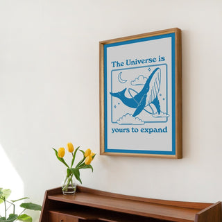 'The Universe Is Yours' Whale Print - Art Prints - Kinder Planet Company