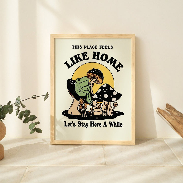 'This Place Feels Like Home' Frog Print - Art Prints - Kinder Planet Company