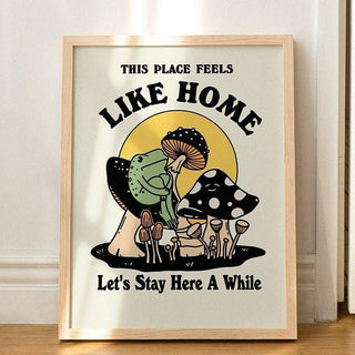 'This Place Feels Like Home' Frog Print - Art Prints - Kinder Planet Company