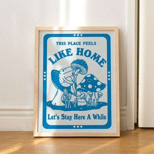 'This Place Feels Like Home' Frog Print - Art Prints - Kinder Planet Company