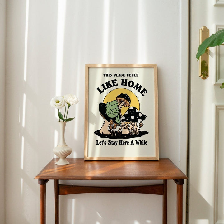 'This Place Feels Like Home' Frog Print - Art Prints - Kinder Planet Company