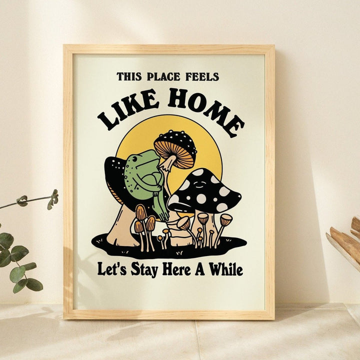 'This Place Feels Like Home' Frog Print - Art Prints - Kinder Planet Company