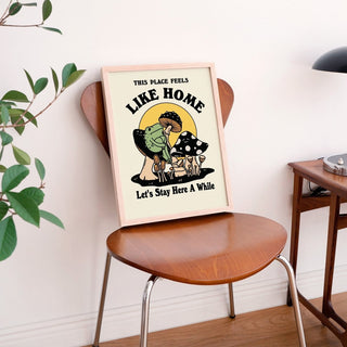 'This Place Feels Like Home' Frog Print - Art Prints - Kinder Planet Company