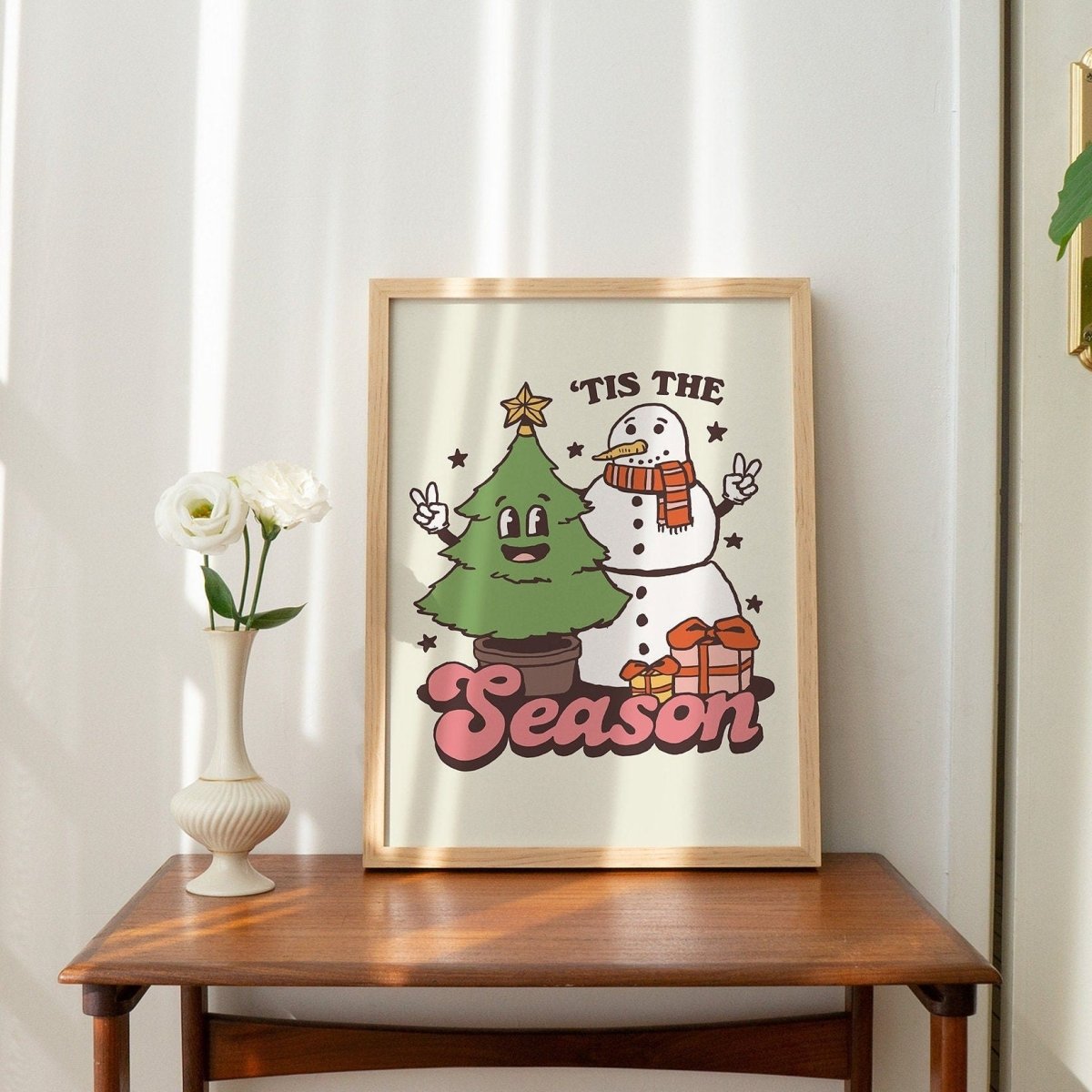 'Tis The Season' Snowman Christmas Decor - Art Prints - Kinder Planet Company