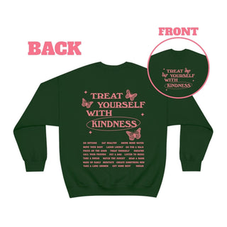 'Treat Yourself With Kindness' Sweatshirt - Sweatshirts & Hoodies - Kinder Planet Company