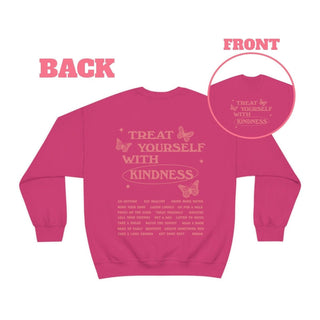 'Treat Yourself With Kindness' Sweatshirt - Sweatshirts & Hoodies - Kinder Planet Company