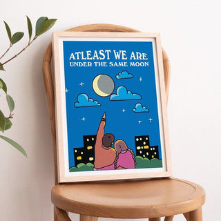 'Under The Same Moon' Art Print - Art Prints - Kinder Planet Company