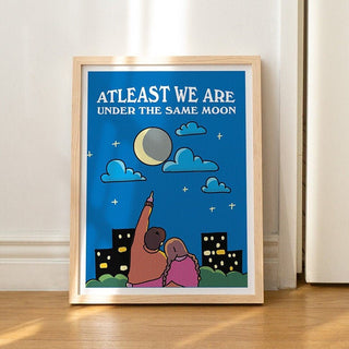 'Under The Same Moon' Art Print - Art Prints - Kinder Planet Company