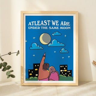 'Under The Same Moon' Art Print - Art Prints - Kinder Planet Company