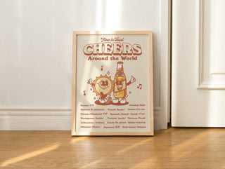 'Ways To Toast Cheers' Print - Art Prints - Kinder Planet Company