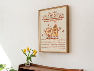 'Ways To Toast Cheers' Print - Art Prints - Kinder Planet Company