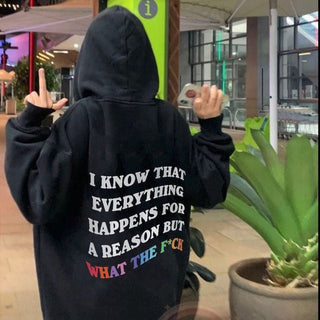 'What The F*ck Hoodie' Edgy Trendy Hoodie - Sweatshirts & Hoodies - Kinder Planet Company