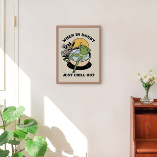 'When In Doubt' Chill Frog Print - Art Prints - Kinder Planet Company