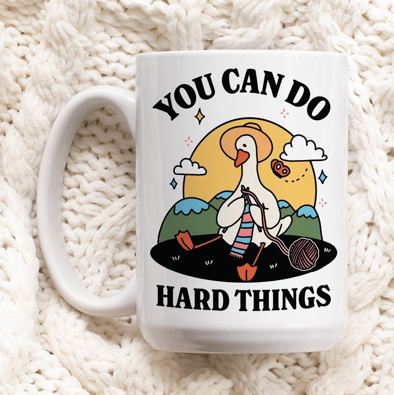 'You Can Do Hard Things' Goose Mug - Mugs - Kinder Planet Company