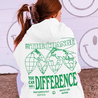 'You Can Make A Difference' Retro Hoodie - Sweatshirts & Hoodies - Kinder Planet Company